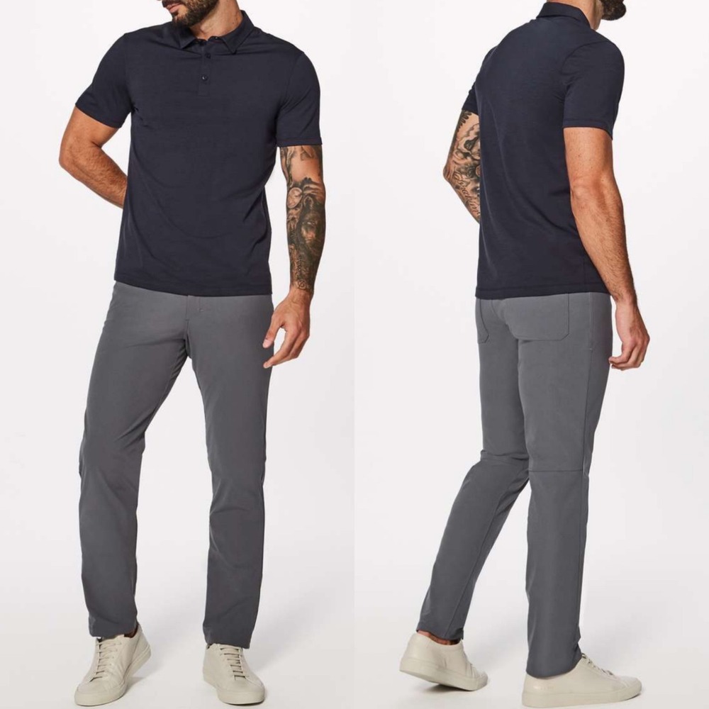 Lululemon ABC Warpstreme Pants Mens Sz 34 x 34 Trousers Classic Grey Minimalist